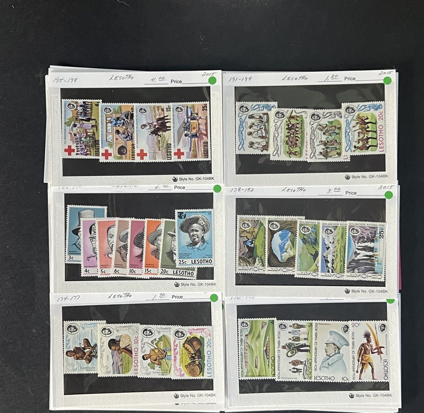 Lesotho Stamp Collection Dealer Cards $588 CV Mint & Used ZAYIX