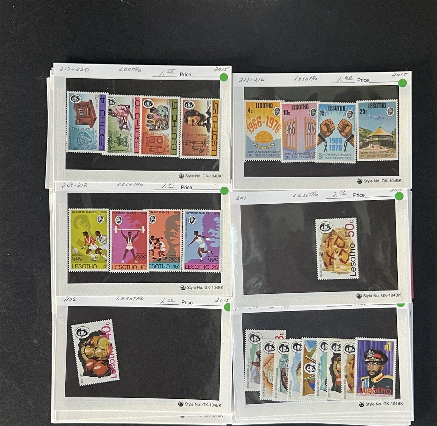 Lesotho Stamp Collection Dealer Cards $588 CV Mint & Used ZAYIX