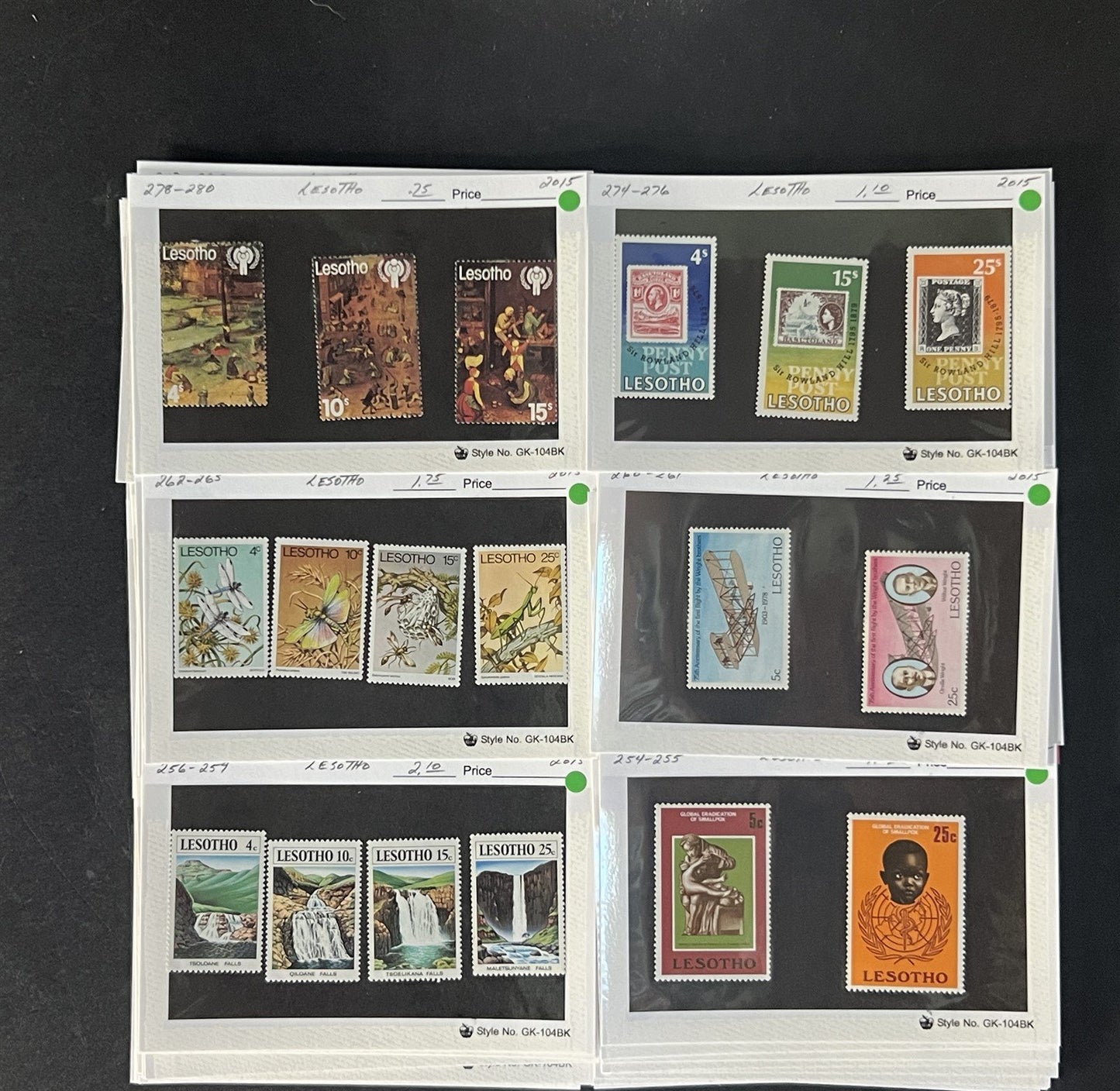 Lesotho Stamp Collection Dealer Cards $588 CV Mint & Used ZAYIX