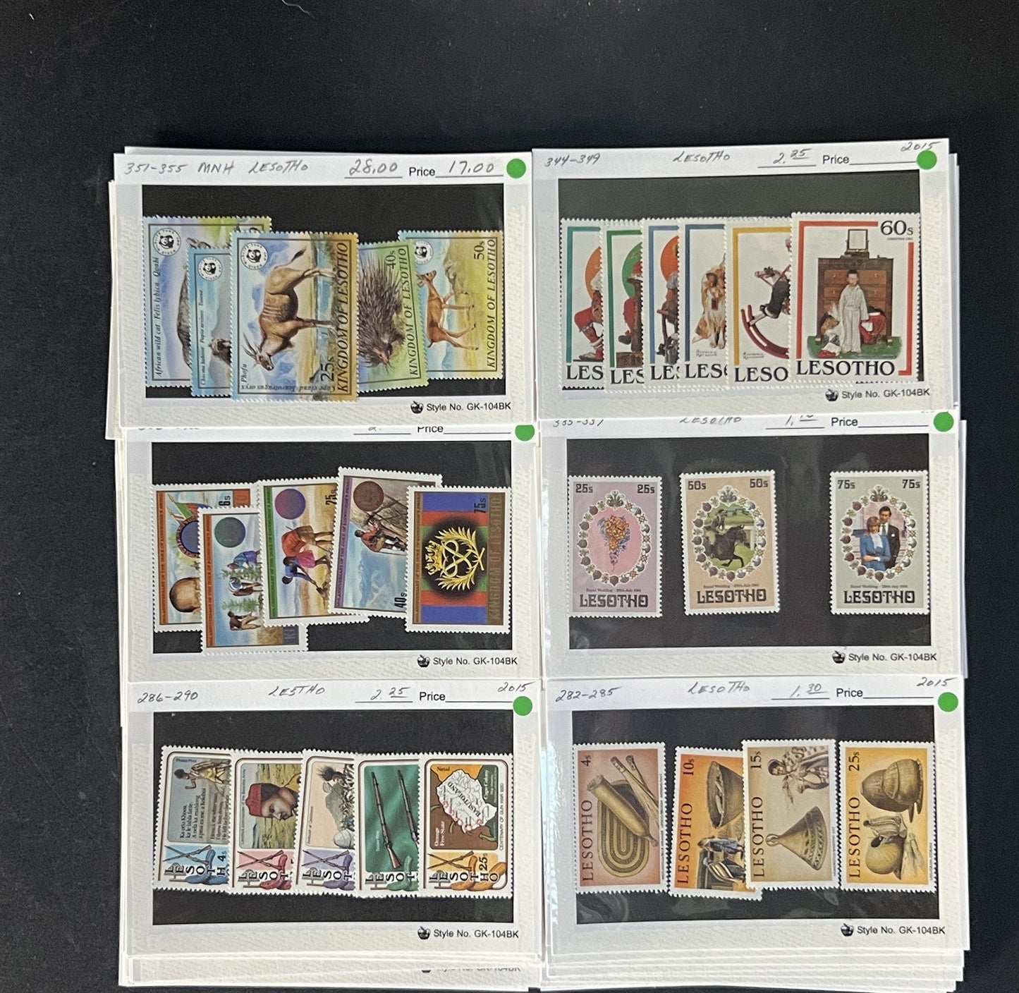 Lesotho Stamp Collection Dealer Cards $588 CV Mint & Used ZAYIX