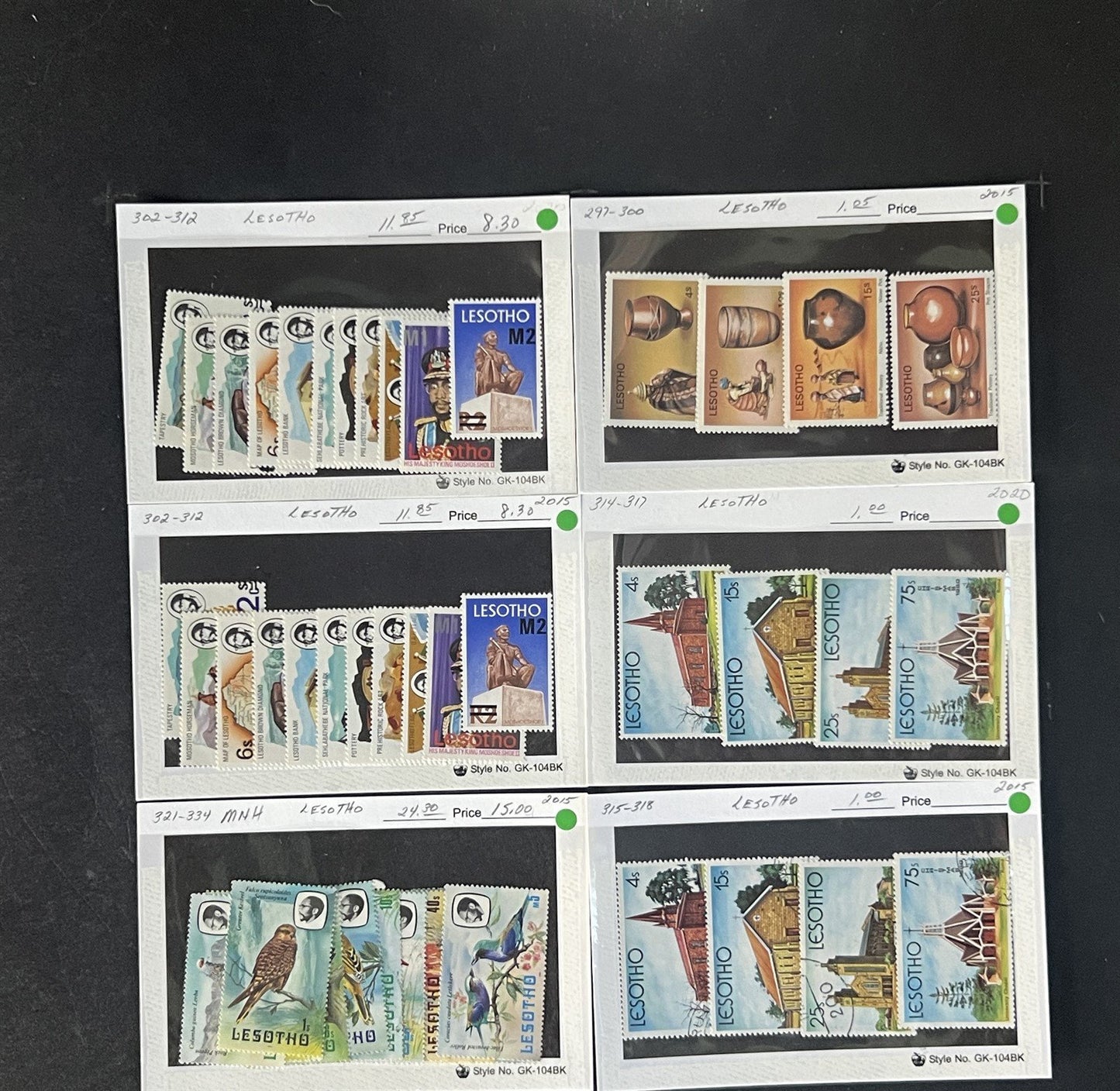 Lesotho Stamp Collection Dealer Cards $588 CV Mint & Used ZAYIX