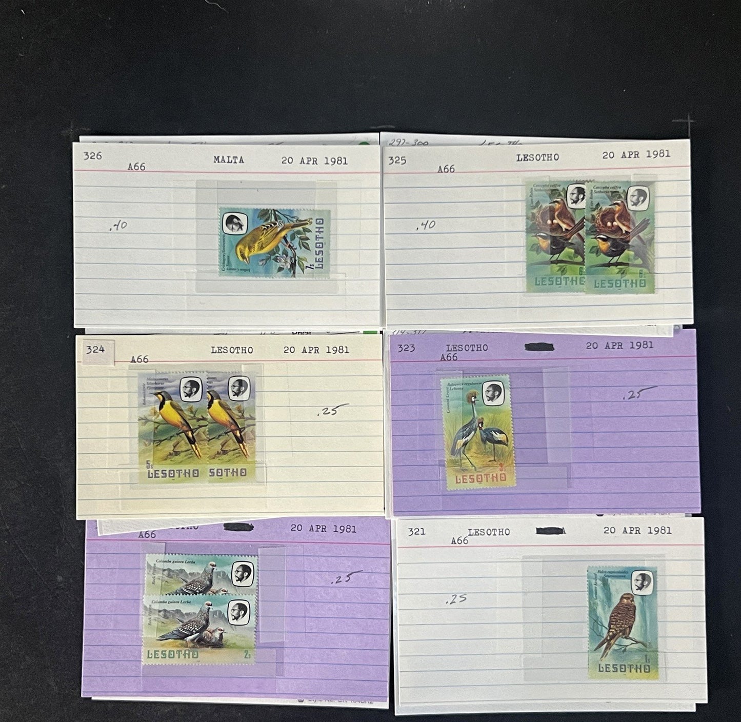 Lesotho Stamp Collection Dealer Cards $588 CV Mint & Used ZAYIX