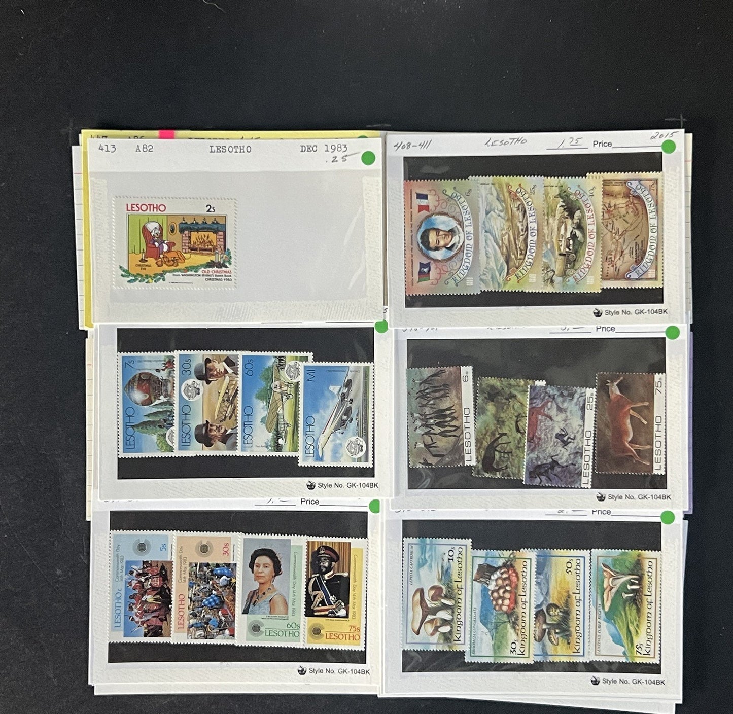 Lesotho Stamp Collection Dealer Cards $588 CV Mint & Used ZAYIX