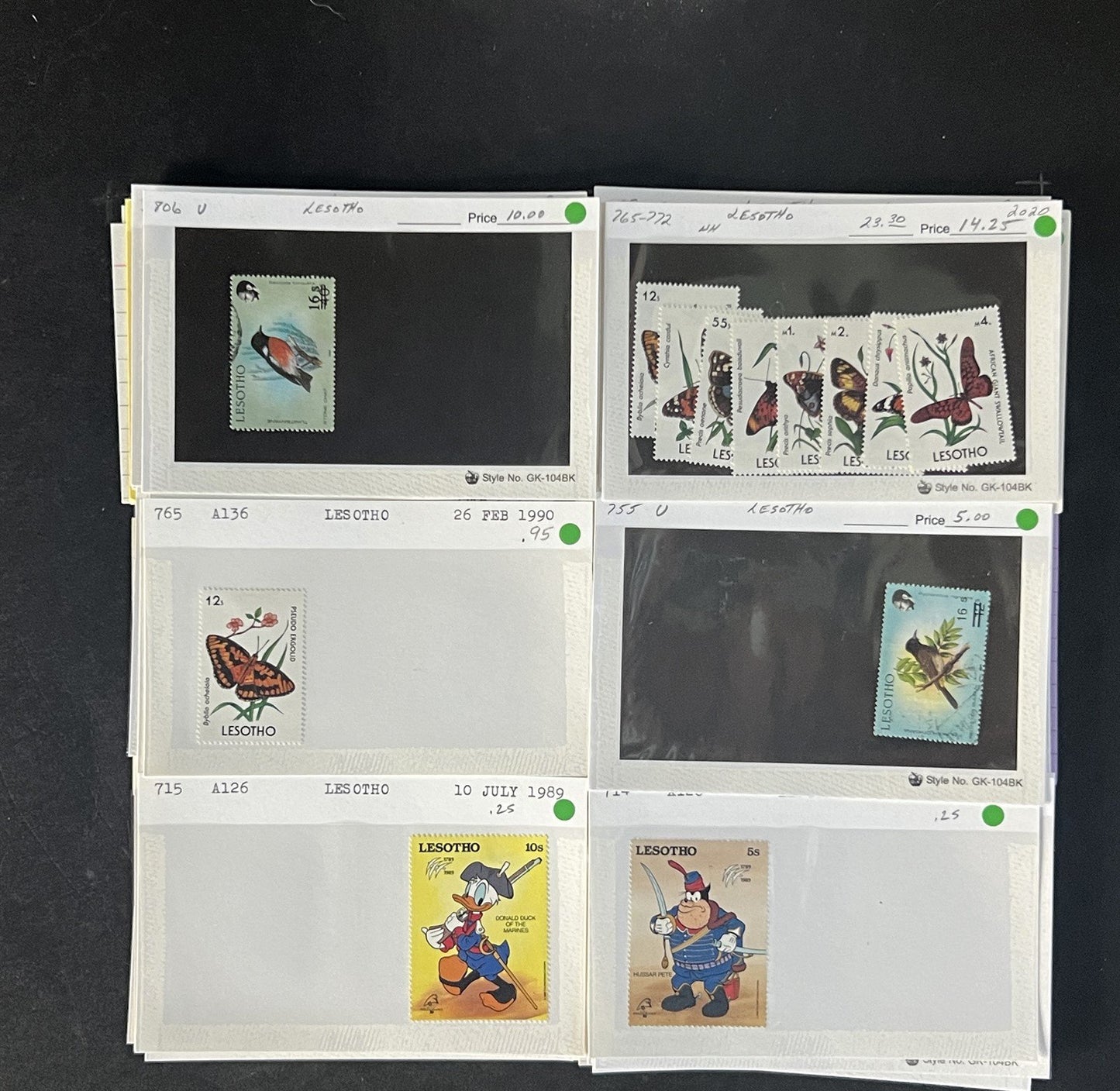 Lesotho Stamp Collection Dealer Cards $588 CV Mint & Used ZAYIX