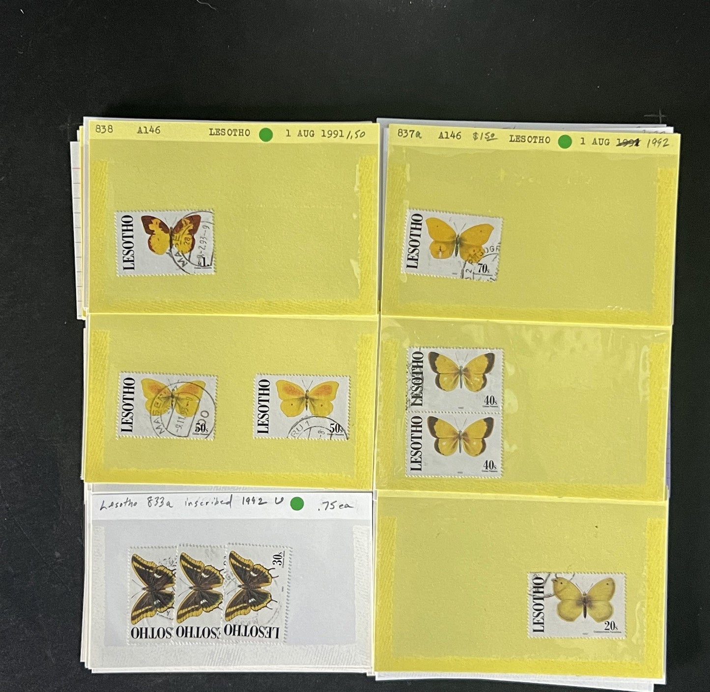 Lesotho Stamp Collection Dealer Cards $588 CV Mint & Used ZAYIX