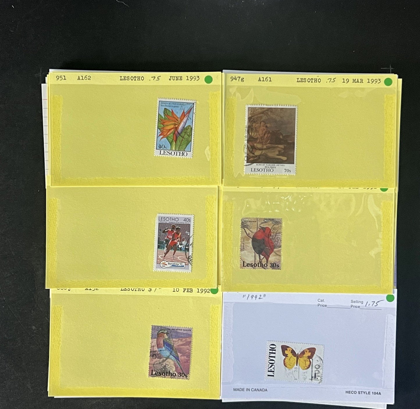 Lesotho Stamp Collection Dealer Cards $588 CV Mint & Used ZAYIX