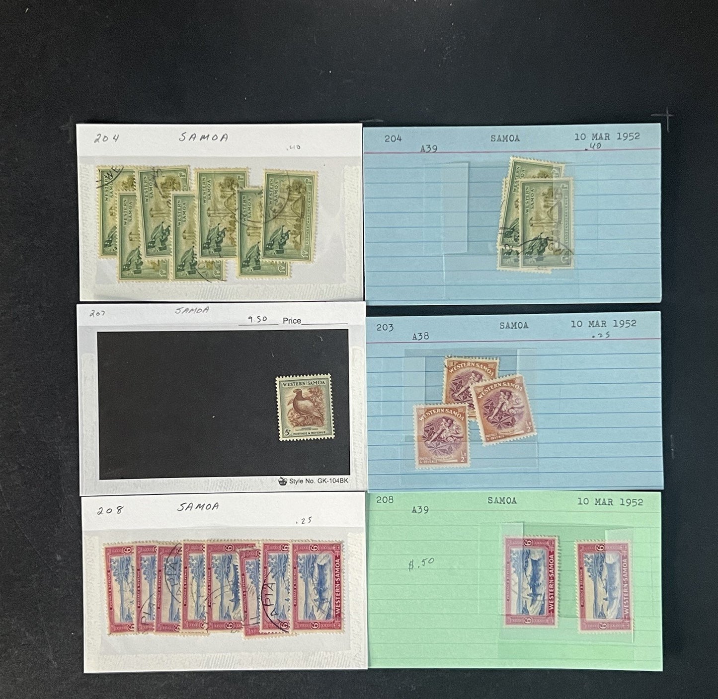 Samoa Stamp Collection Dealer Cards $532 CV Mint & Used ZAYIX