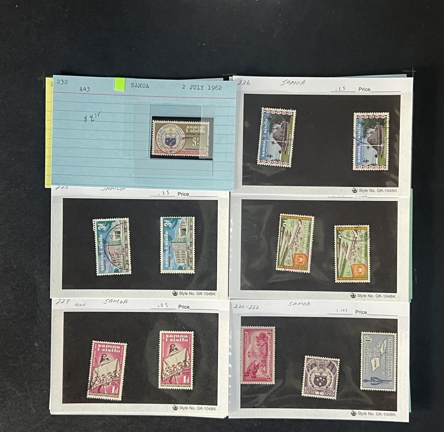 Samoa Stamp Collection Dealer Cards $532 CV Mint & Used ZAYIX