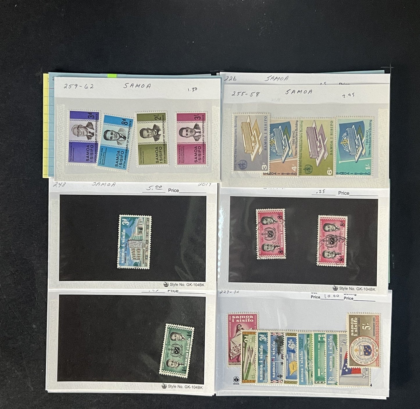 Samoa Stamp Collection Dealer Cards $532 CV Mint & Used ZAYIX