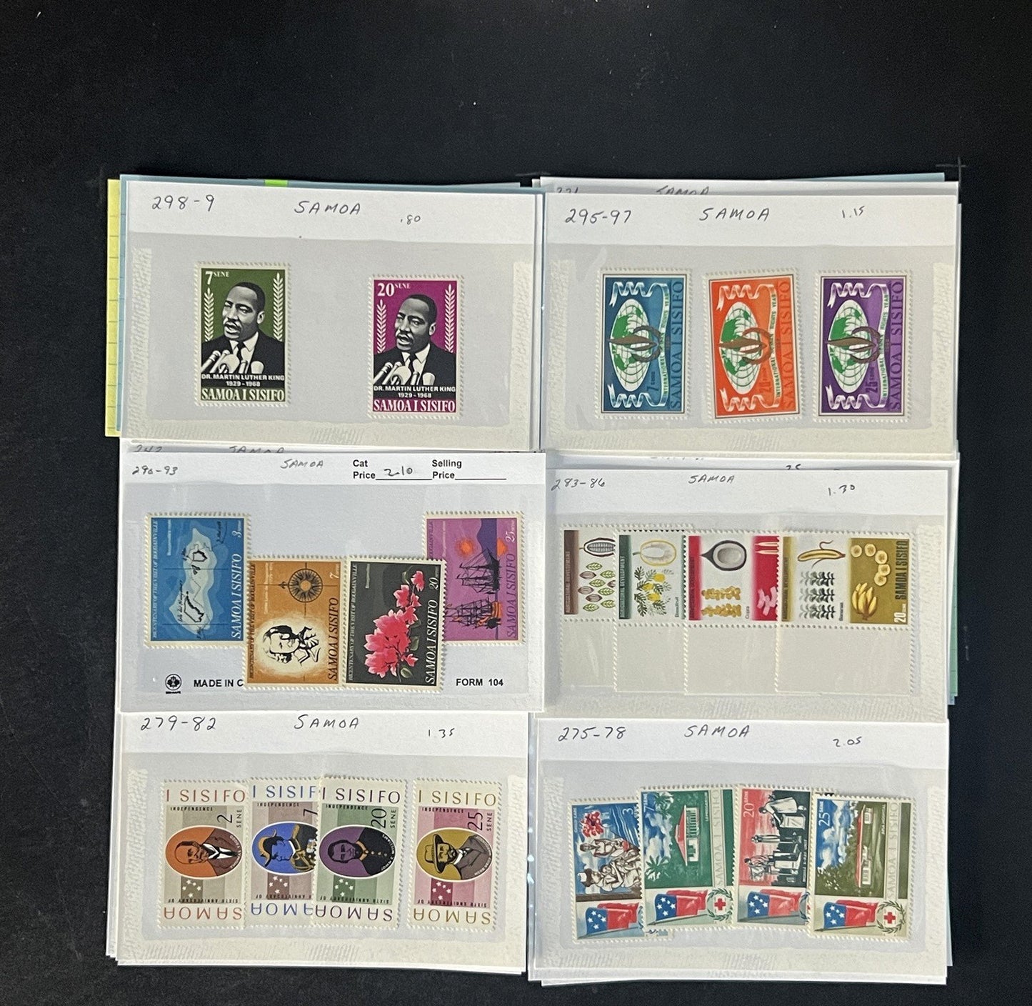 Samoa Stamp Collection Dealer Cards $532 CV Mint & Used ZAYIX