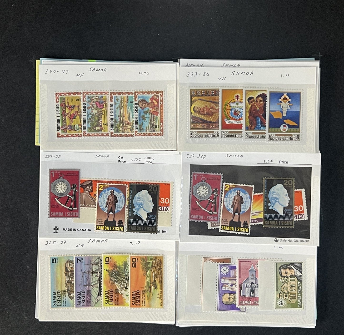 Samoa Stamp Collection Dealer Cards $532 CV Mint & Used ZAYIX