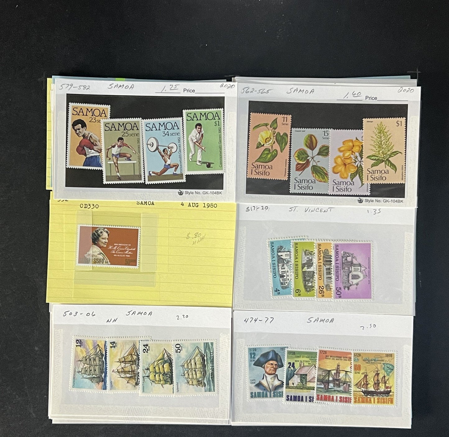 Samoa Stamp Collection Dealer Cards $532 CV Mint & Used ZAYIX