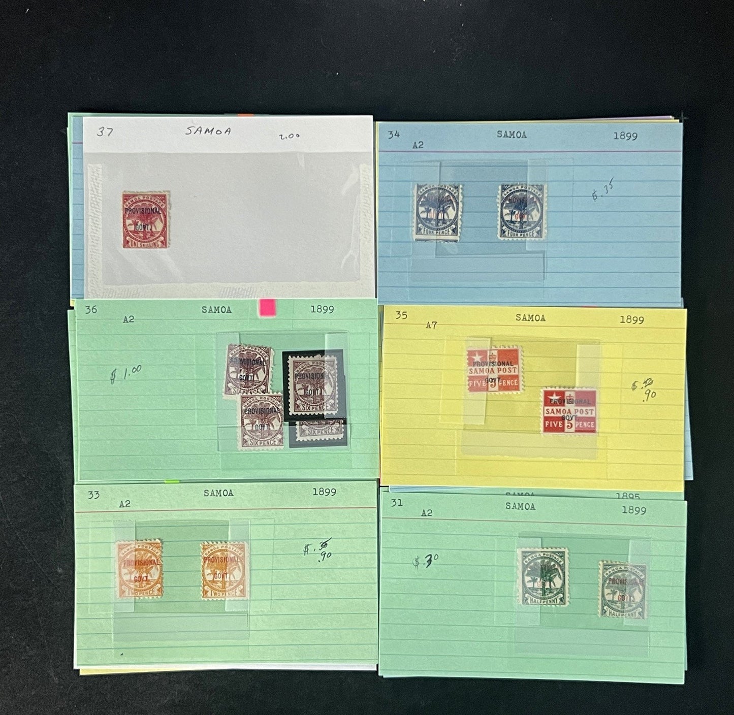 Samoa Stamp Collection Dealer Cards $532 CV Mint & Used ZAYIX