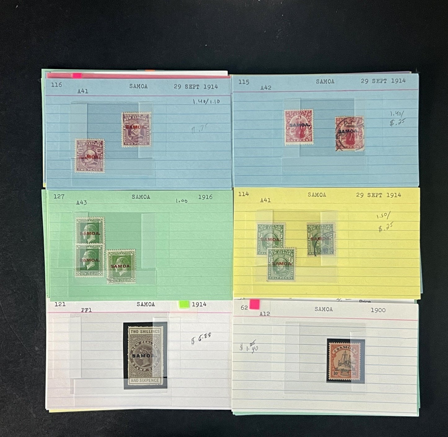 Samoa Stamp Collection Dealer Cards $532 CV Mint & Used ZAYIX