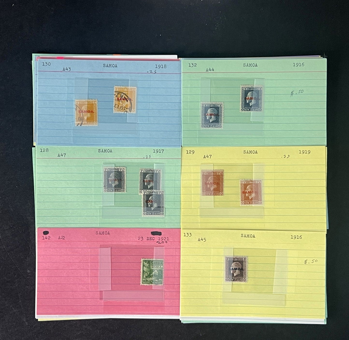 Samoa Stamp Collection Dealer Cards $532 CV Mint & Used ZAYIX