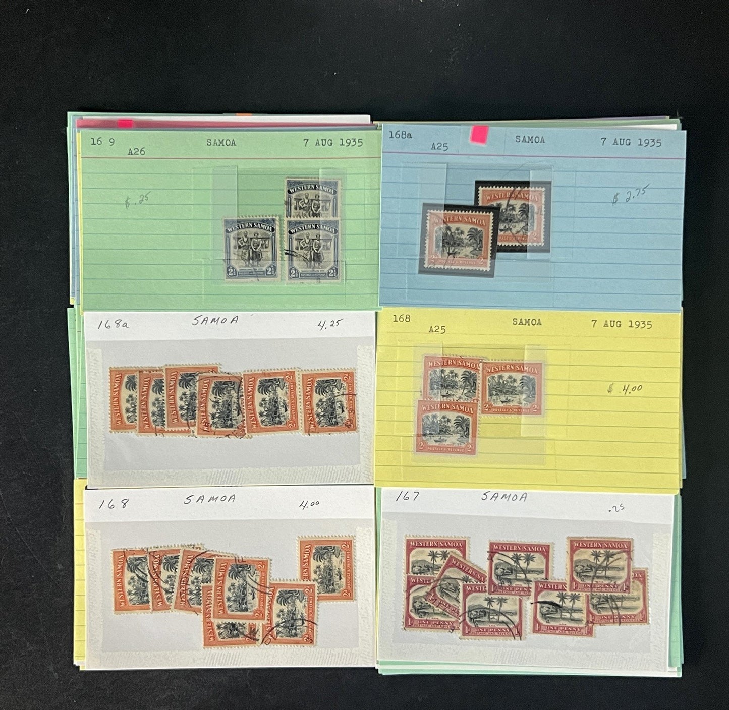 Samoa Stamp Collection Dealer Cards $532 CV Mint & Used ZAYIX