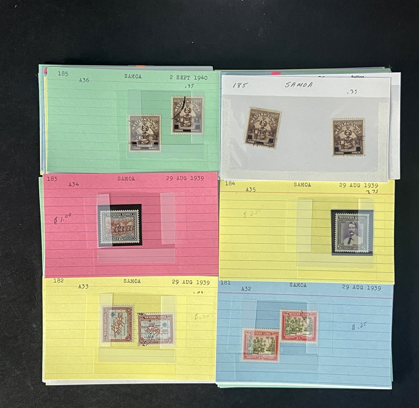 Samoa Stamp Collection Dealer Cards $532 CV Mint & Used ZAYIX