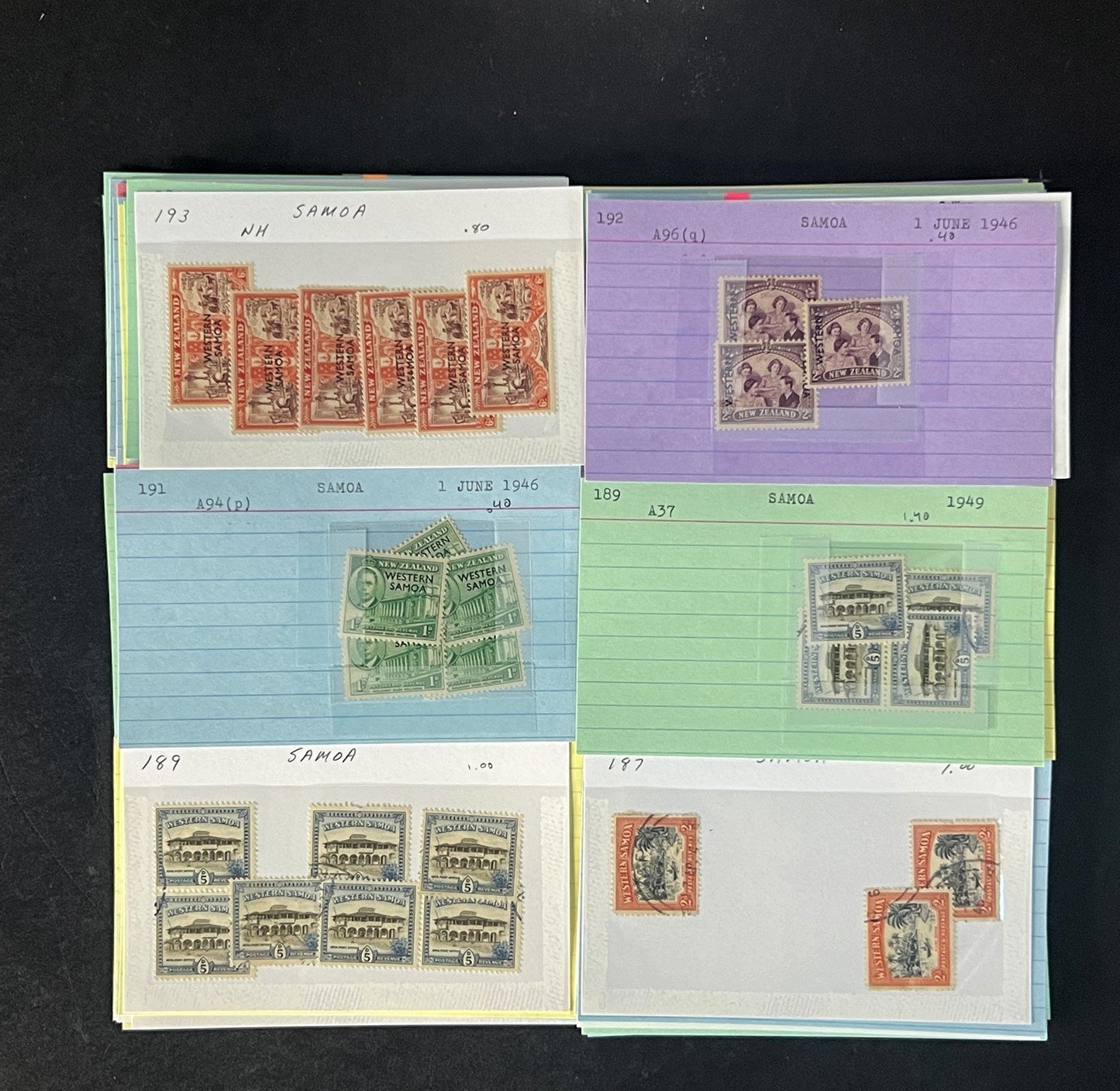 Samoa Stamp Collection Dealer Cards $532 CV Mint & Used ZAYIX