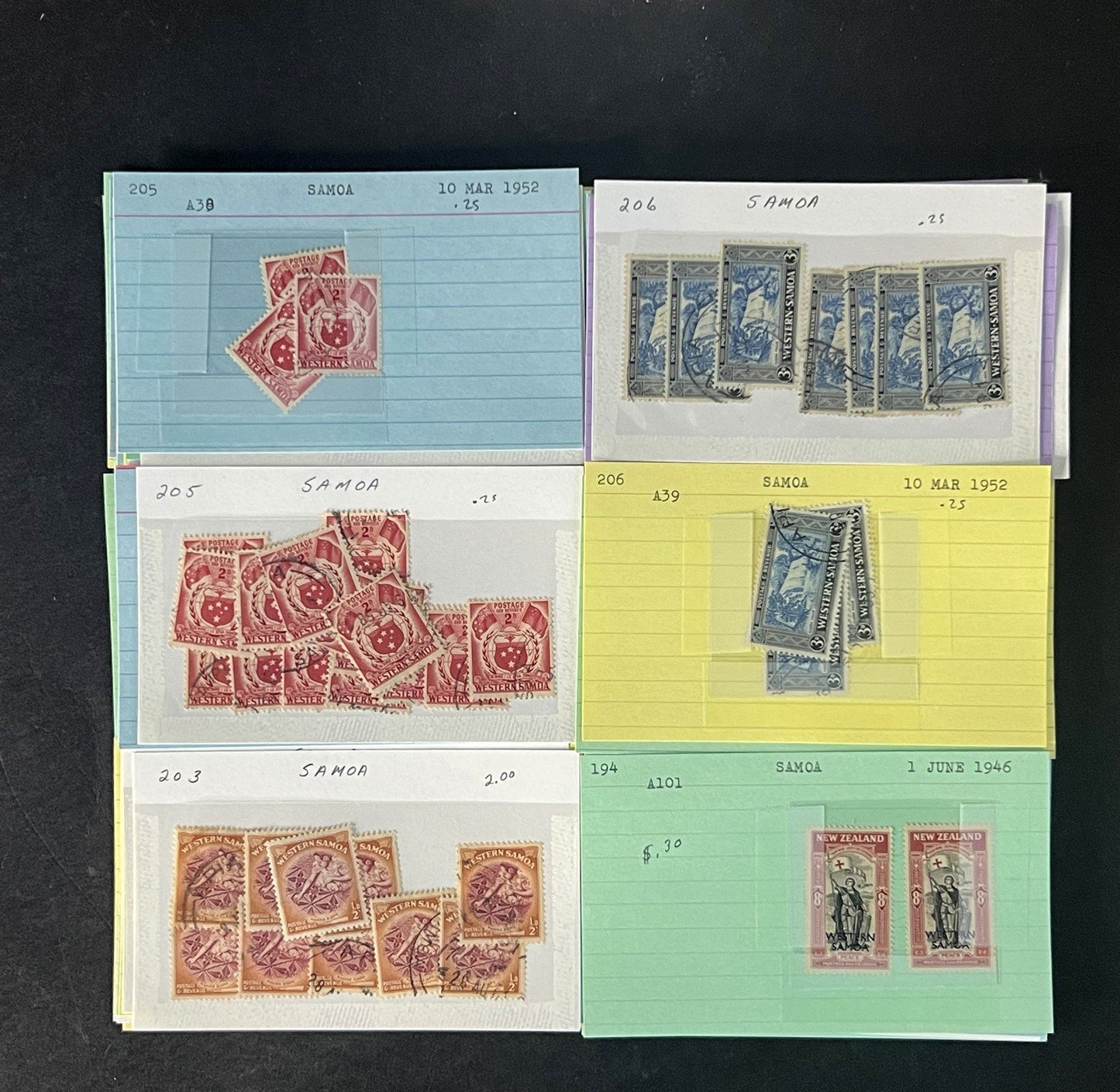 Samoa Stamp Collection Dealer Cards $532 CV Mint & Used ZAYIX