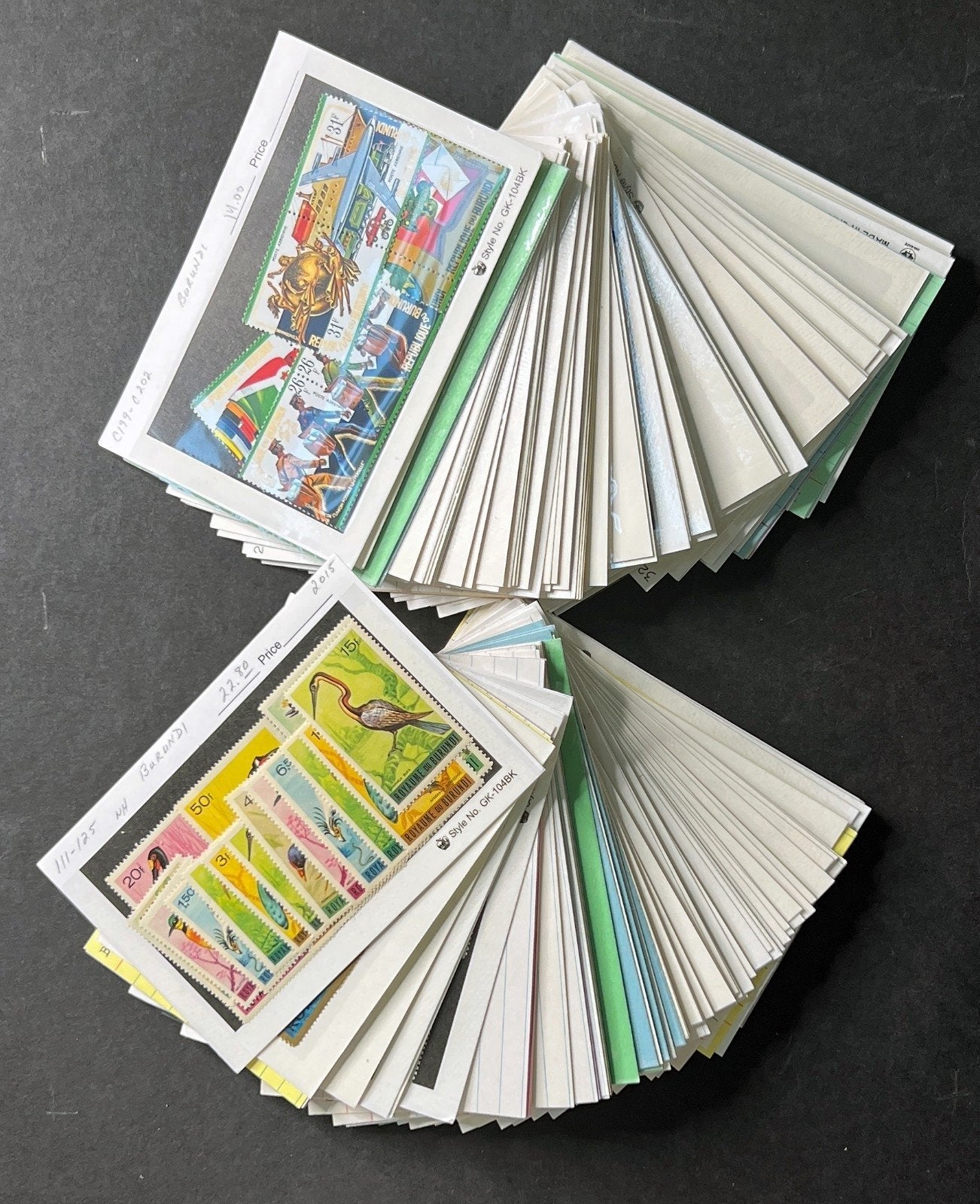 Burundi Stamp Collection Dealer Cards $152 CV Mint & Used ZAYIX
