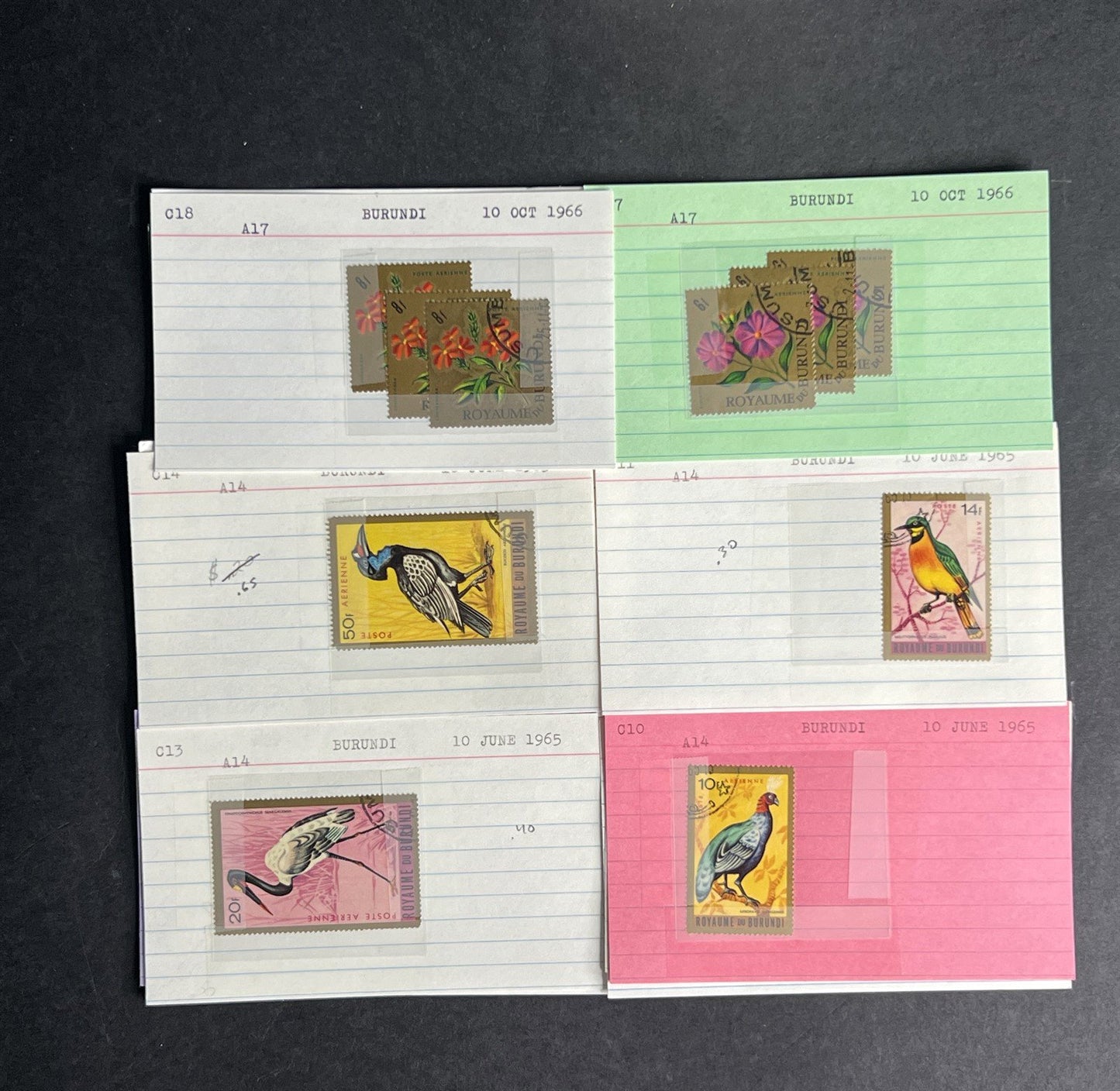 Burundi Stamp Collection Dealer Cards $152 CV Mint & Used ZAYIX