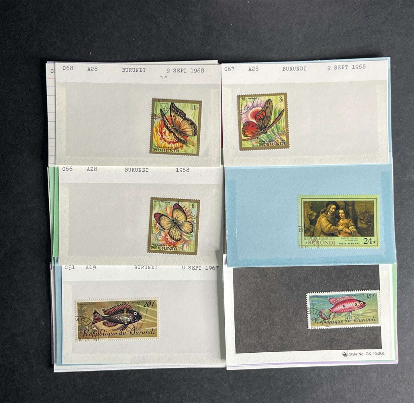 Burundi Stamp Collection Dealer Cards $152 CV Mint & Used ZAYIX