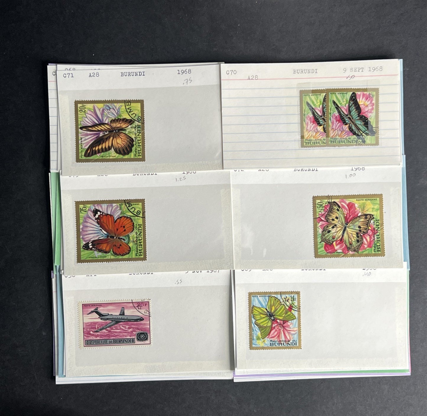 Burundi Stamp Collection Dealer Cards $152 CV Mint & Used ZAYIX