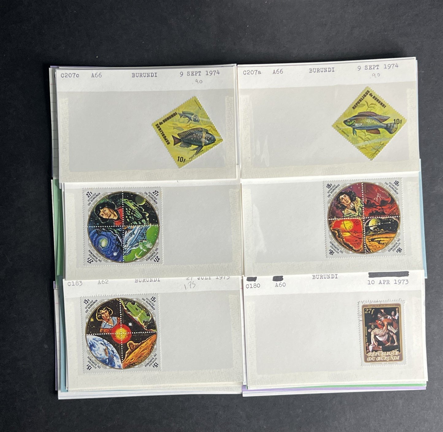 Burundi Stamp Collection Dealer Cards $152 CV Mint & Used ZAYIX
