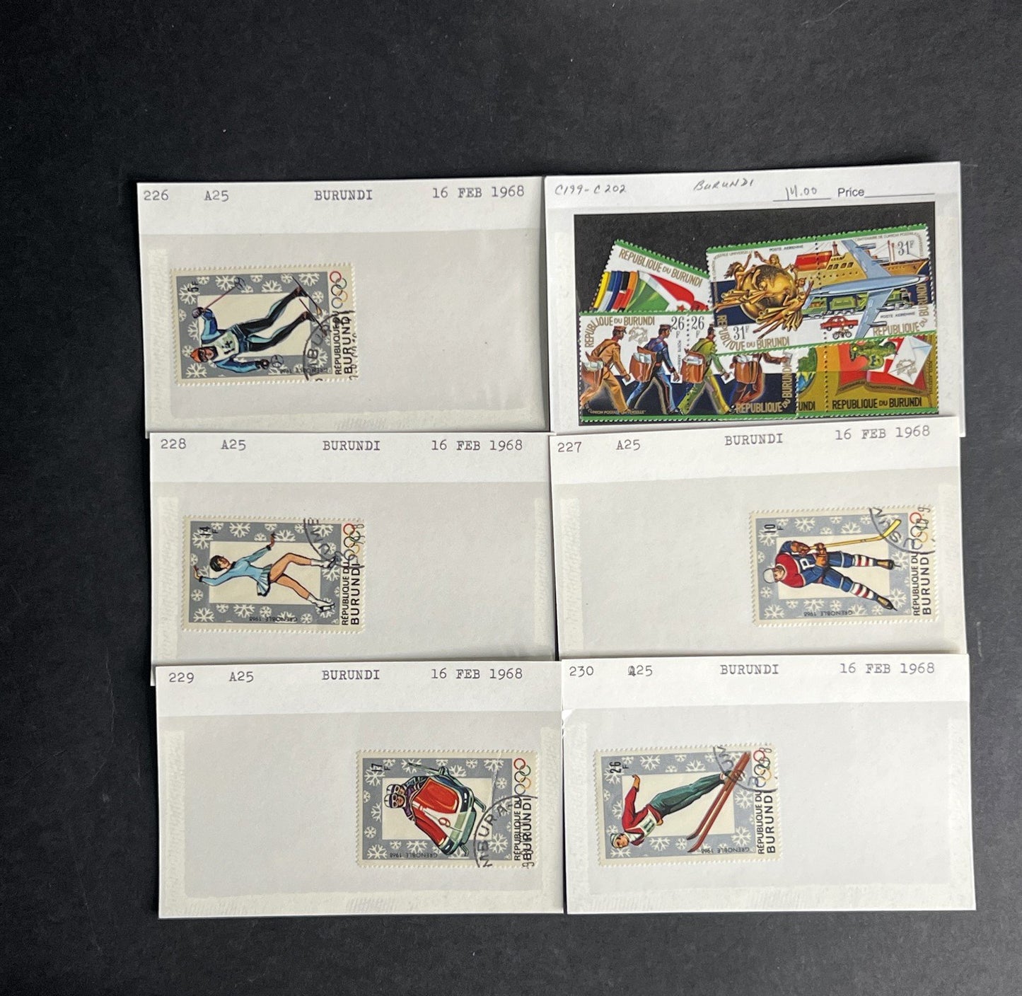 Burundi Stamp Collection Dealer Cards $152 CV Mint & Used ZAYIX