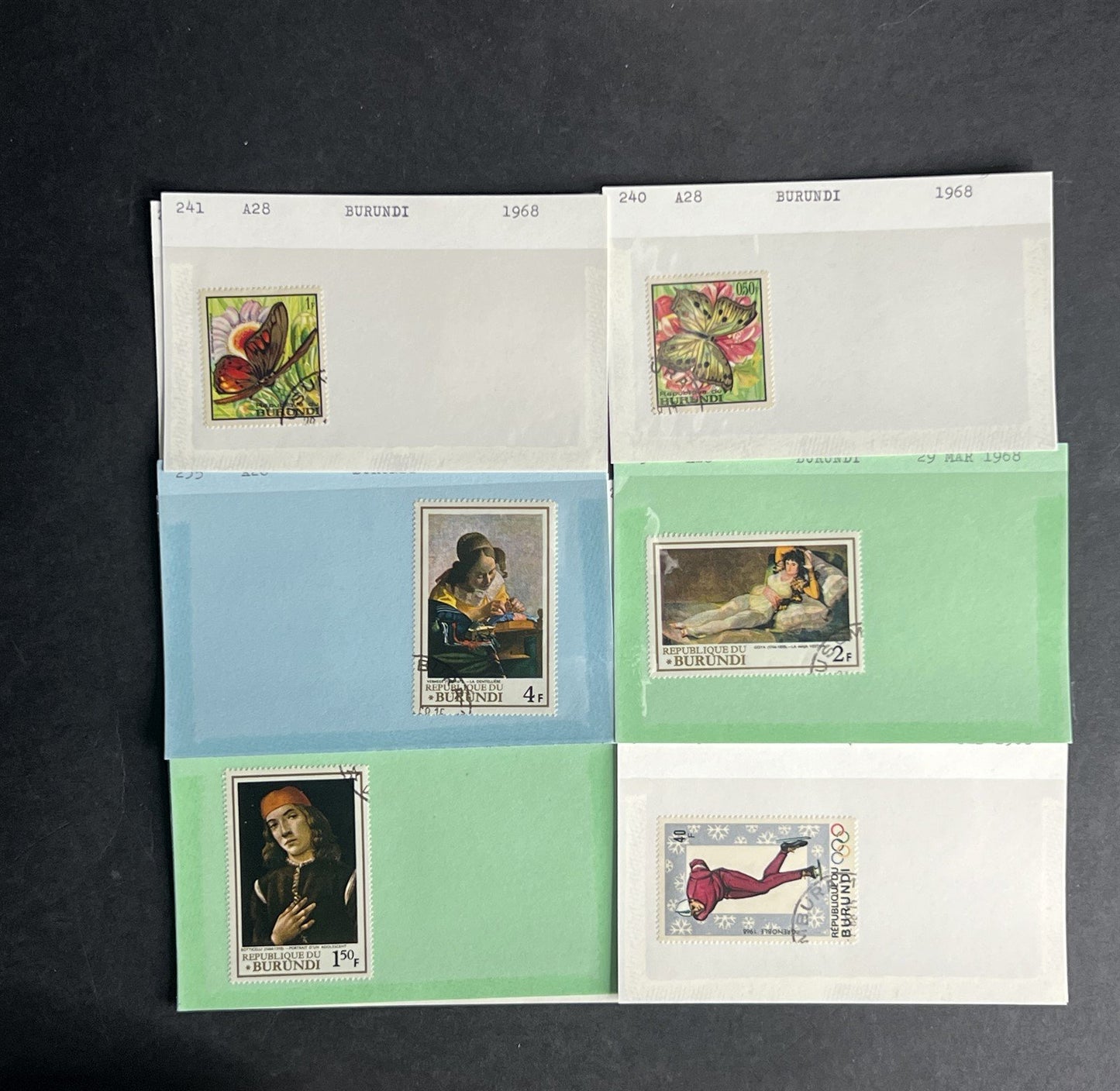 Burundi Stamp Collection Dealer Cards $152 CV Mint & Used ZAYIX