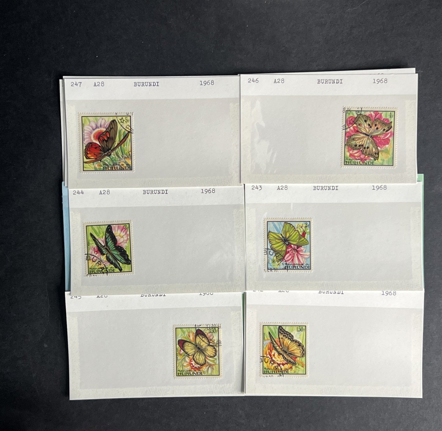Burundi Stamp Collection Dealer Cards $152 CV Mint & Used ZAYIX