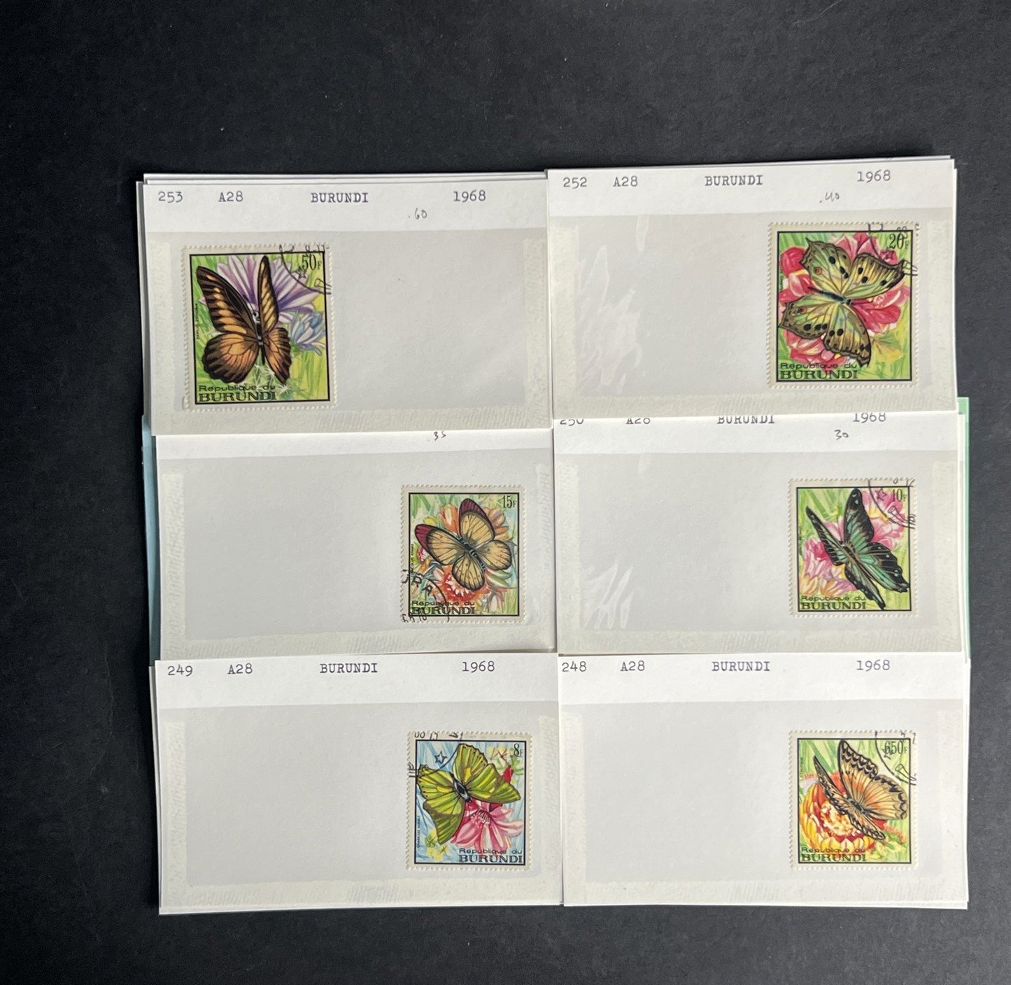 Burundi Stamp Collection Dealer Cards $152 CV Mint & Used ZAYIX