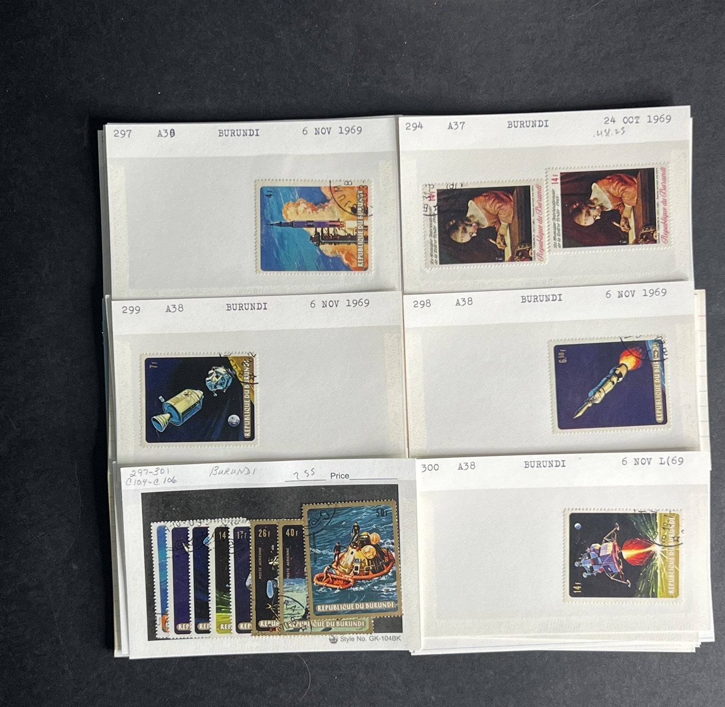Burundi Stamp Collection Dealer Cards $152 CV Mint & Used ZAYIX