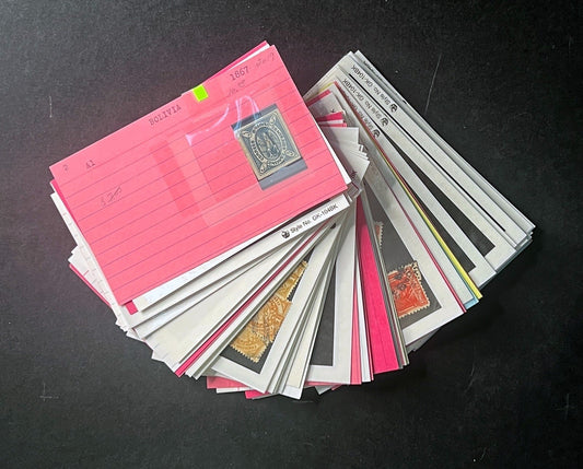 Bolivia Stamp Collection Dealer Cards $425 CV Mint & Used ZAYIX