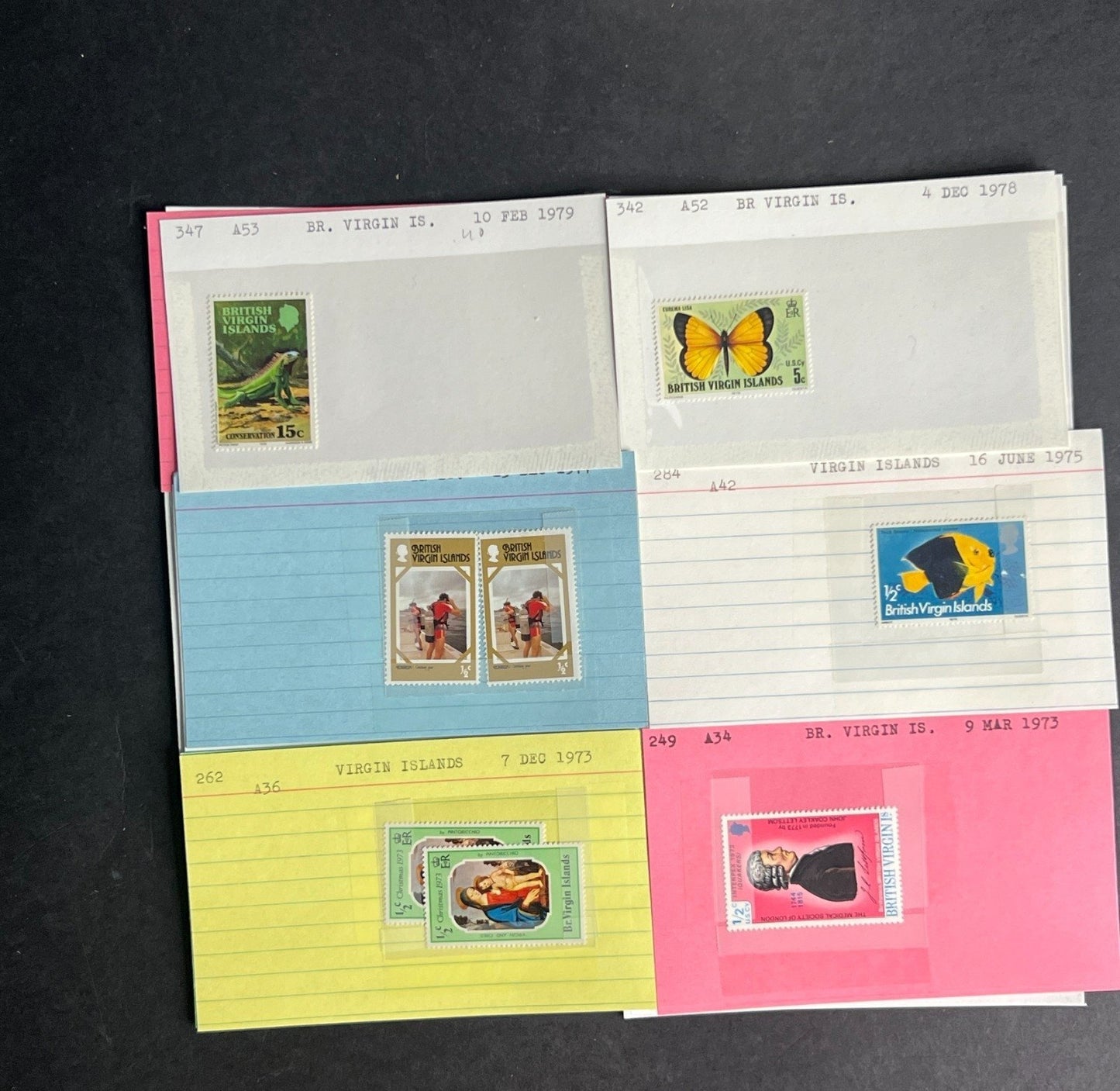British Indian Ocean BIOT Stamp Collection Dealer Cards $98 CV Mint & Used ZAYIX