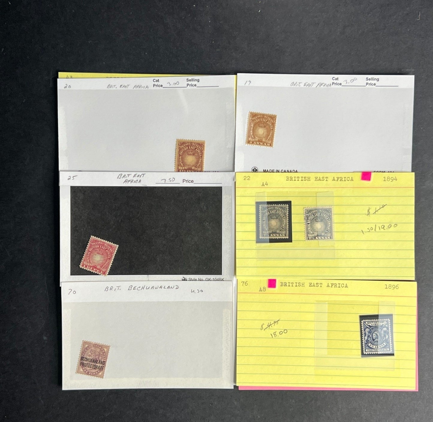 British Colonies Stamp Collection Dealer Cards $137 CV Mint & Used ZAYIX