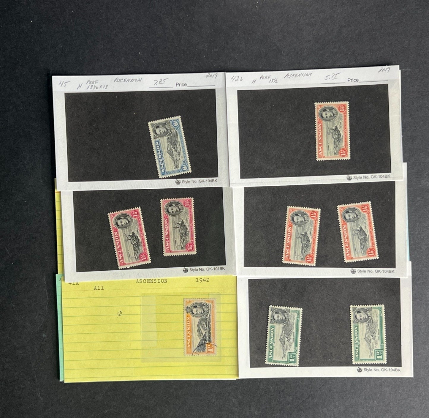 Ascension Stamp Collection Dealer Cards $167 CV Mint & Used ZAYIX