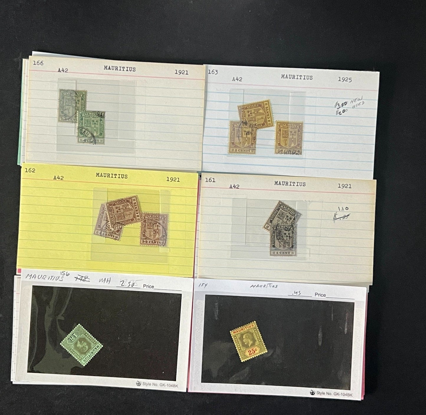 Mauritius Stamp Collection Dealer Cards $352 CV Mint & Used ZAYIX
