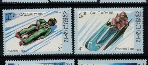 ZAYIX - Laos 758-764 MNH Winter Olympics Calgary Figure Skating Toboggan Hockey