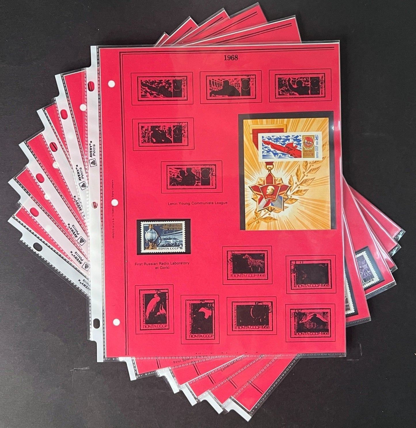 Russia 1968 Stamp Year Collection Album Pages $58 CV Mint/MNH ZAYIX
