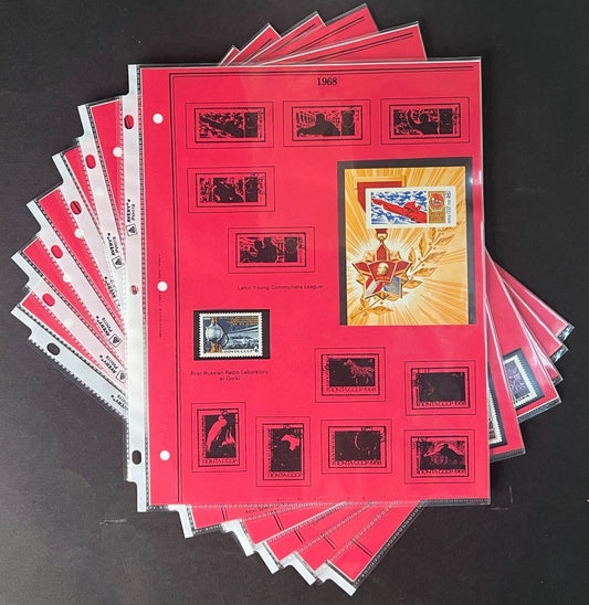 Russia 1968 Stamp Year Collection Album Pages $58 CV Mint/MNH ZAYIX