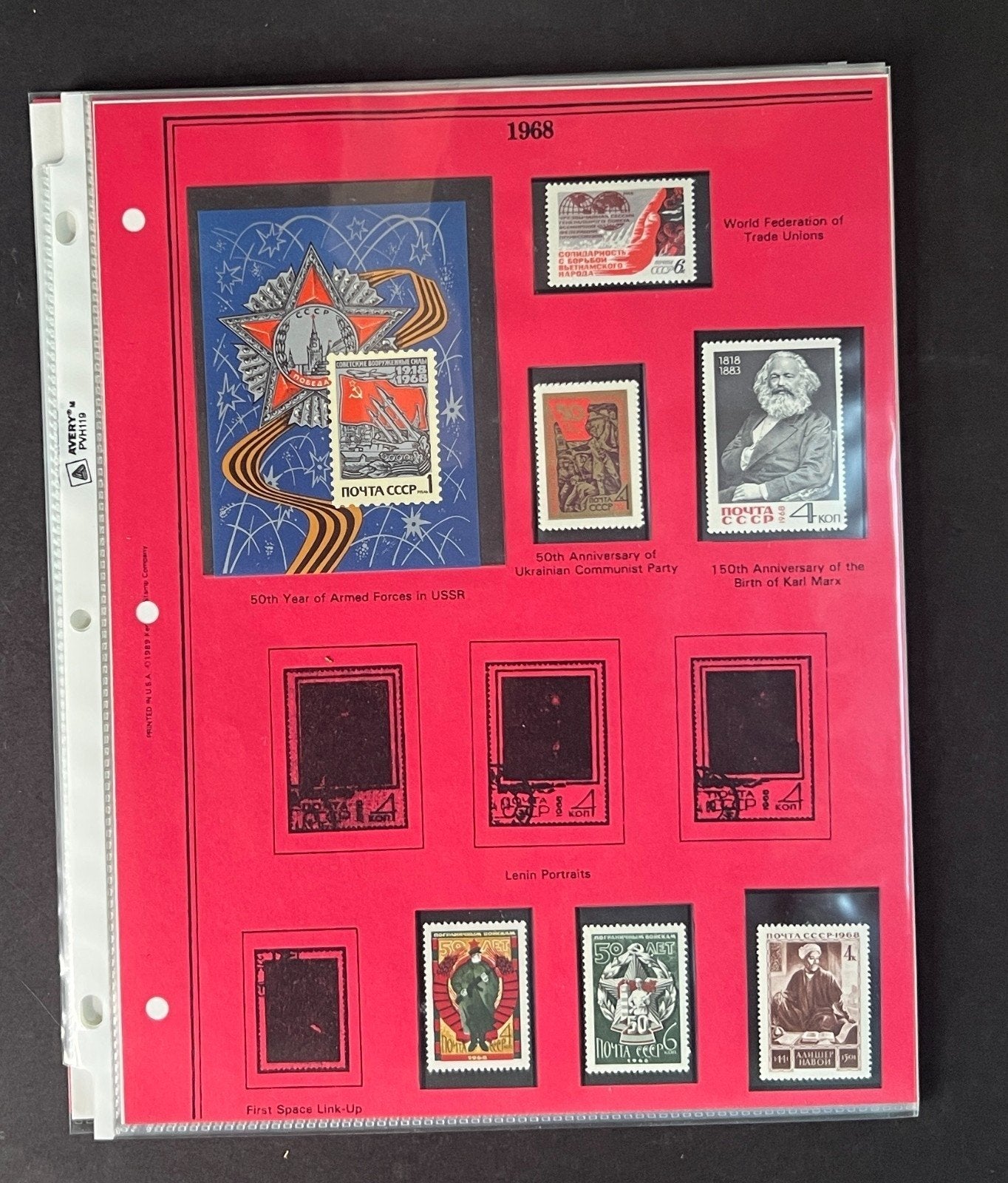 Russia 1968 Stamp Year Collection Album Pages $58 CV Mint/MNH ZAYIX