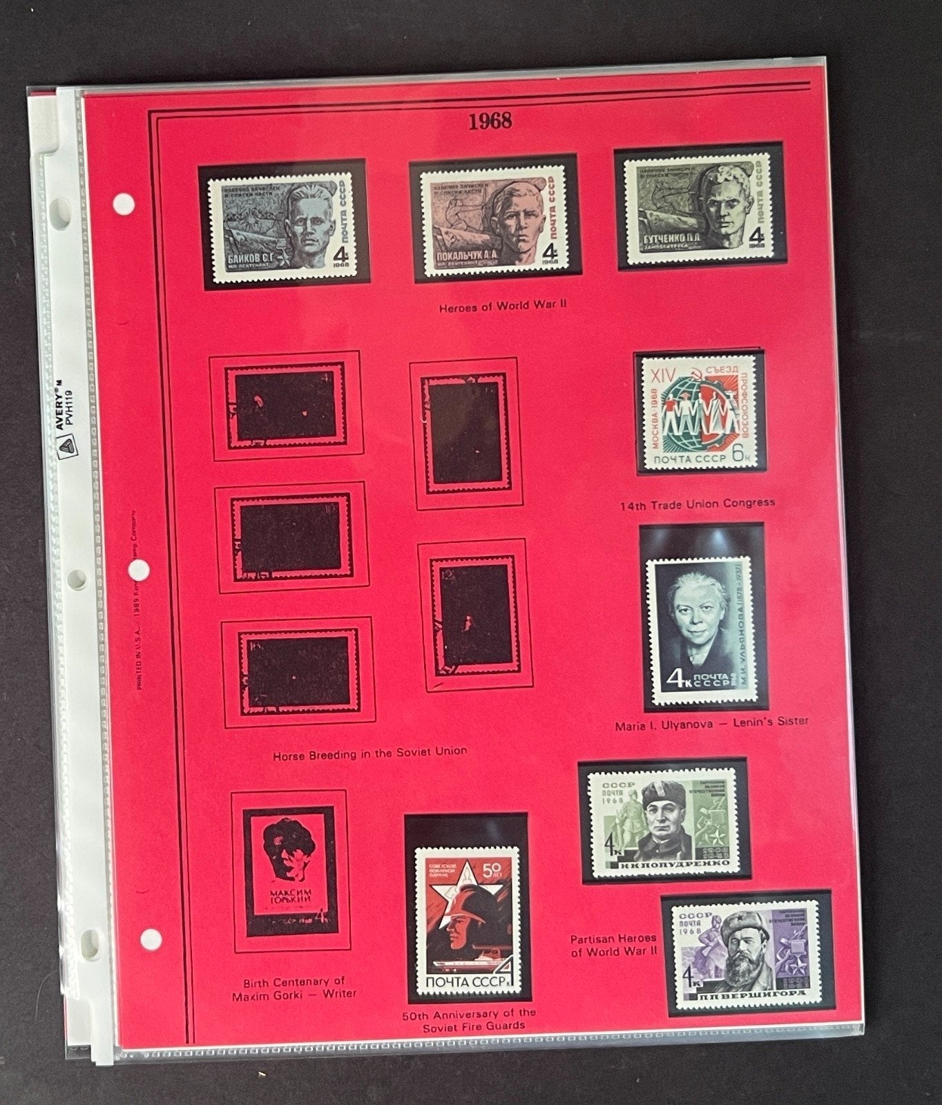Russia 1968 Stamp Year Collection Album Pages $58 CV Mint/MNH ZAYIX