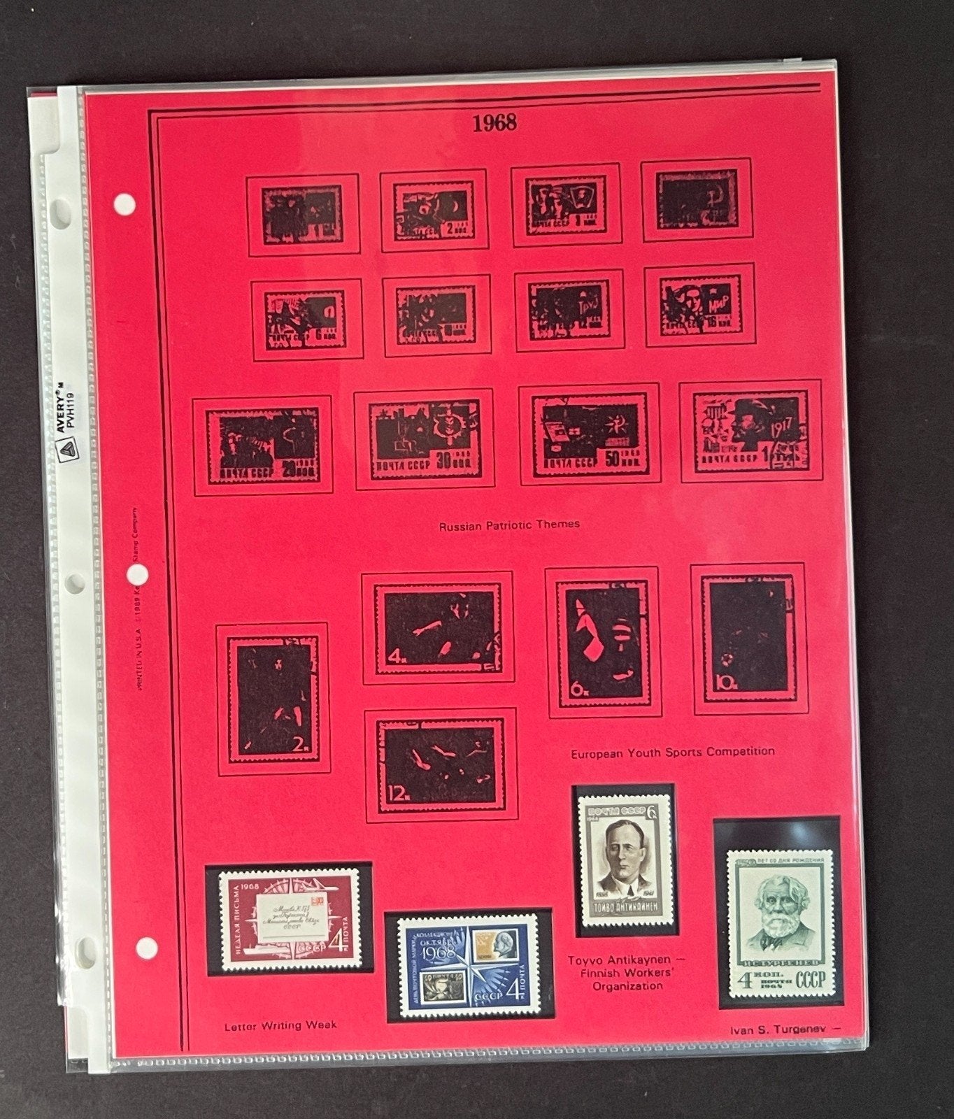 Russia 1968 Stamp Year Collection Album Pages $58 CV Mint/MNH ZAYIX