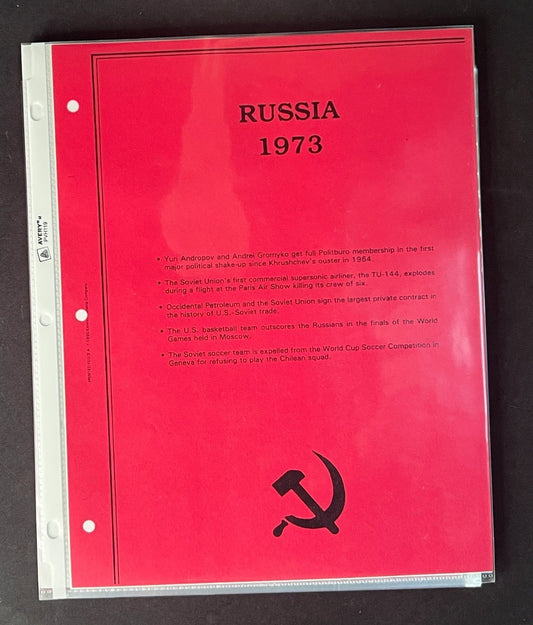 Russia 1973 Stamp Year Collection Album Pages $73 CV Mint/MNH ZAYIX