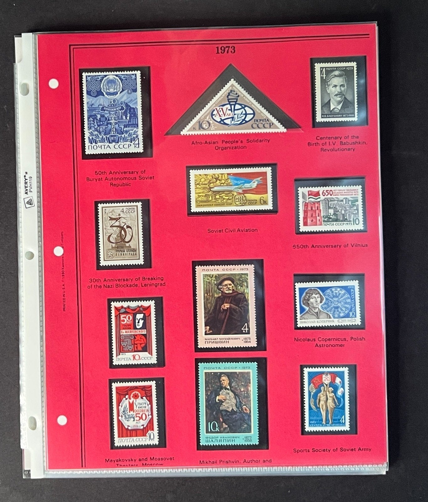 Russia 1973 Stamp Year Collection Album Pages $73 CV Mint/MNH ZAYIX