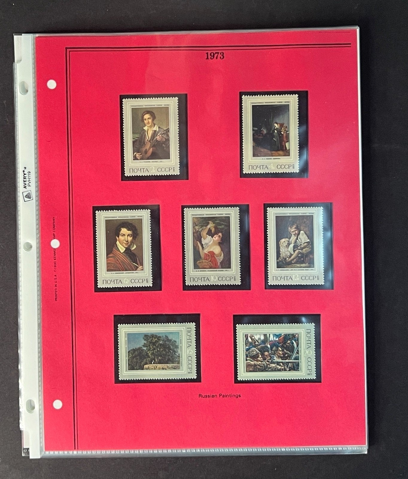 Russia 1973 Stamp Year Collection Album Pages $73 CV Mint/MNH ZAYIX