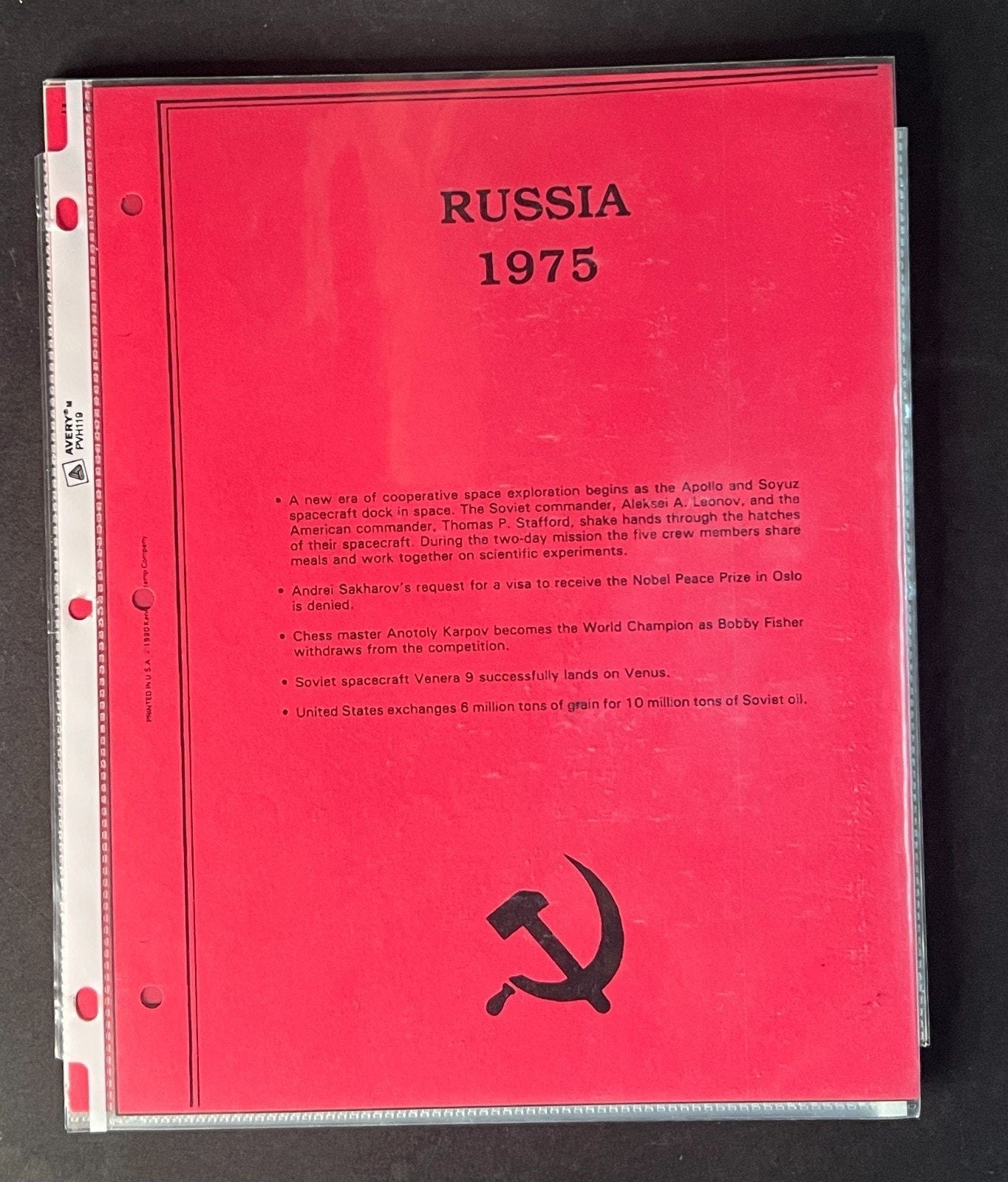 Russia 1975 Stamp Year Collection Album Pages Mint/MNH ZAYIX