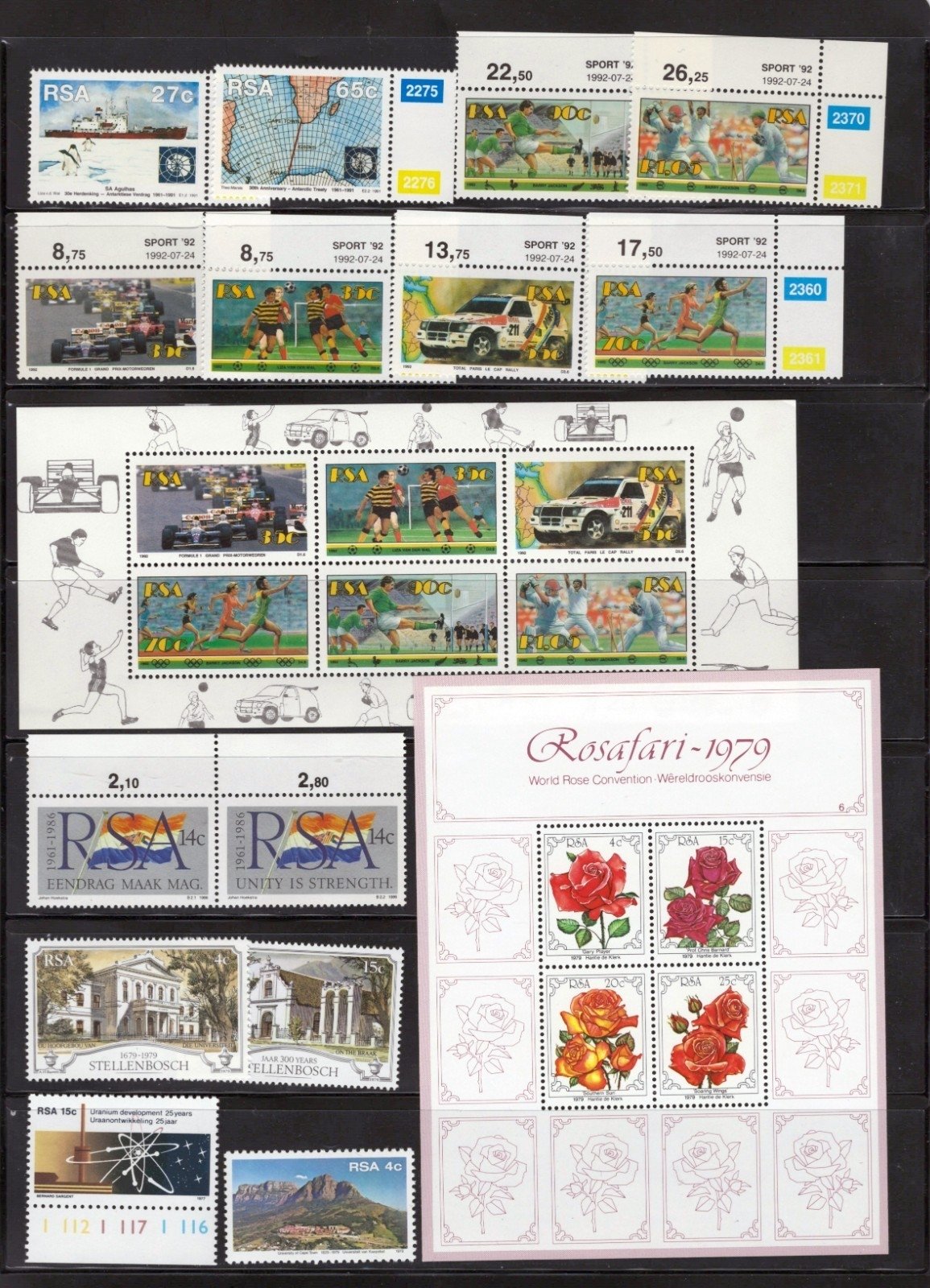 RSA South Africa Stamp Collection 8 Stock Page Sets Singles $149CV MNH/MH ZAYIX