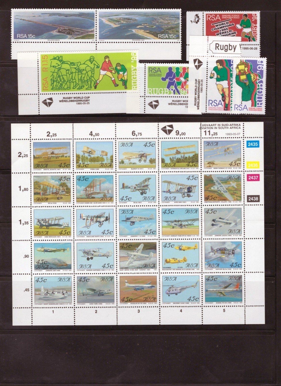 RSA South Africa Stamp Collection 8 Stock Page Sets Singles $149CV MNH/MH ZAYIX